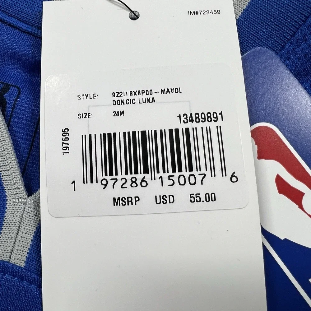 Nike Engineered Luka Doncic Blue Dallas Mavericks NBA Jersey #77 Kids Unisex 24M